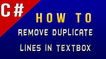 How To Remove Duplicate Lines in TextBox in C#