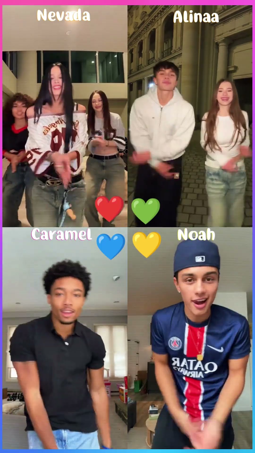 Rock with me Now - Nevada x Alinaa x Caramel x Noah #shorts #dance #tiktok