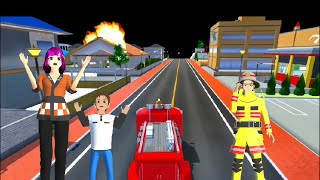 YUTA AND MIO HOUSE BURNED DOWN😱#sakuraschoolsimulator #sakura #viralvideo 