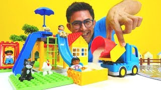 Lego'dan Oyuncak Şehri kuruluyor. Kum oyunları