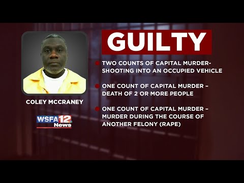 Coley McCraney guilty on all counts for 1999 south Alabama murders