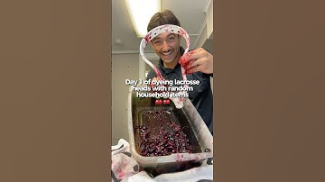 Using black cherries to dye a lacrosse head 🍒 #thestringshark #workofshark #lacrosse