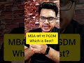 MBA Vs PGDM Best Courses After Graduation Shorts Ashortaday