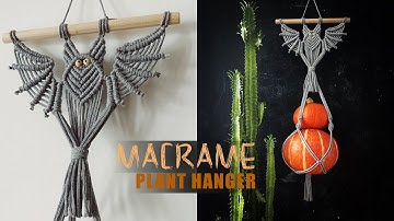 DIY Halloween Decorations 2023 / Macrame Bat plant hanger