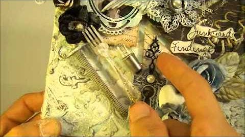 Altered Canvas Collage Art Mixed Media