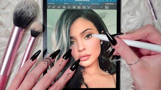 ASMR Personal Attention on iPad *fake nails* tracing, tapping, brushing to help you relax