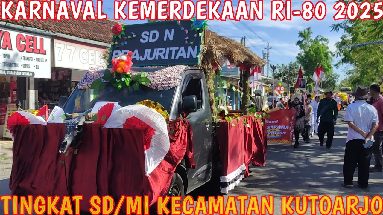 DRUMBAND SDN PRAJURITAN - KARNAVAL KEMERDEKAAN SD/MI KECAMATAN KUTOARJO 26 AGUSTUS 2025