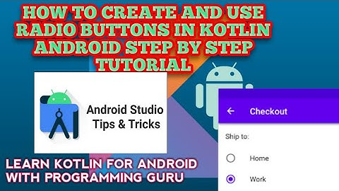 RadioButton in android kotlin | Radio Button Demo Android Kotlin | How to use Radio Button in Kotlin