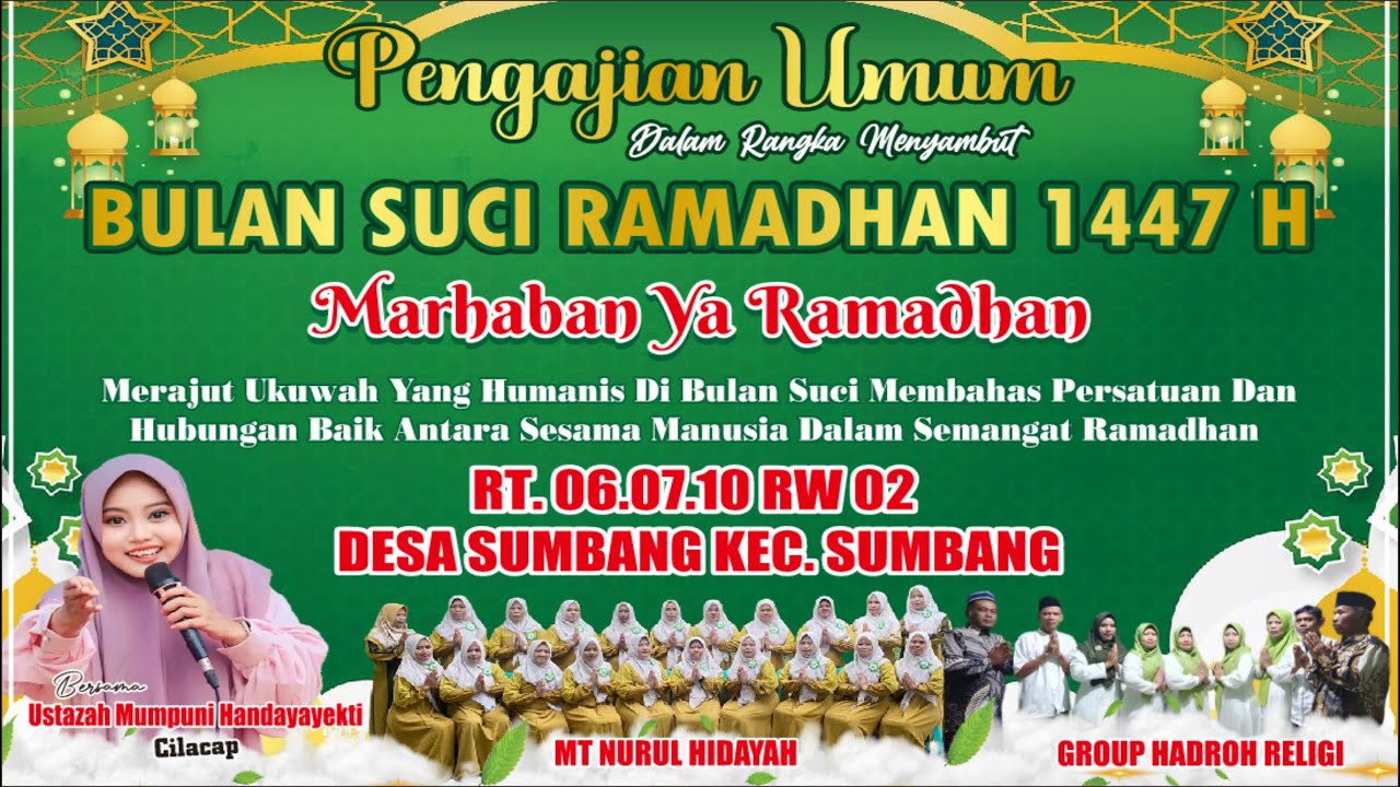 🔴 Pengajian Ustadzah Mumpuni Handayayekti Live Sumbang Banyumas