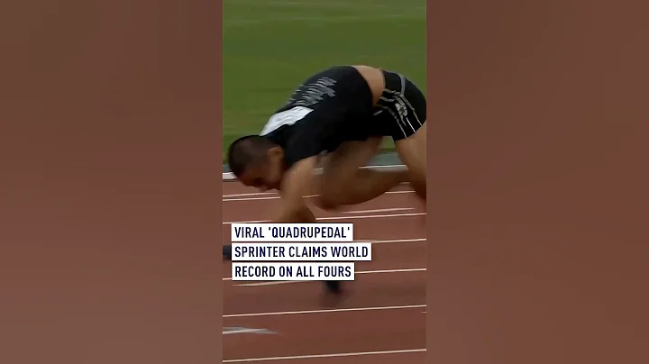 Viral 'quadrupedal' sprinter claims world record on all four