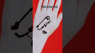 simi letter tatoo mehndi design #mehndi #shortsfeed