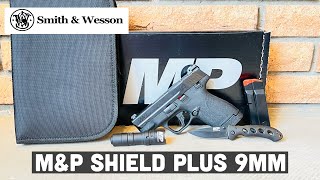 S&W M&P Shield Plus 9mm Optic Ready Tabletop Review and Field Strip (EDC Bundle)