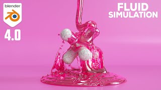 Sticky Liquid Fluid Simulation Blender 4.0 Blender Water Simulation