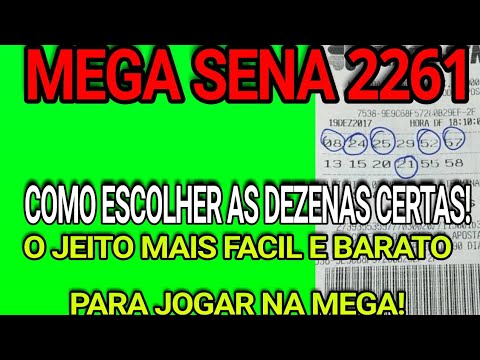 MEGA SENA 2261 AS MELHORES DEZENAS PARA FAZER A SENA! DICAS E PALPITES EXCLUSIVOS!