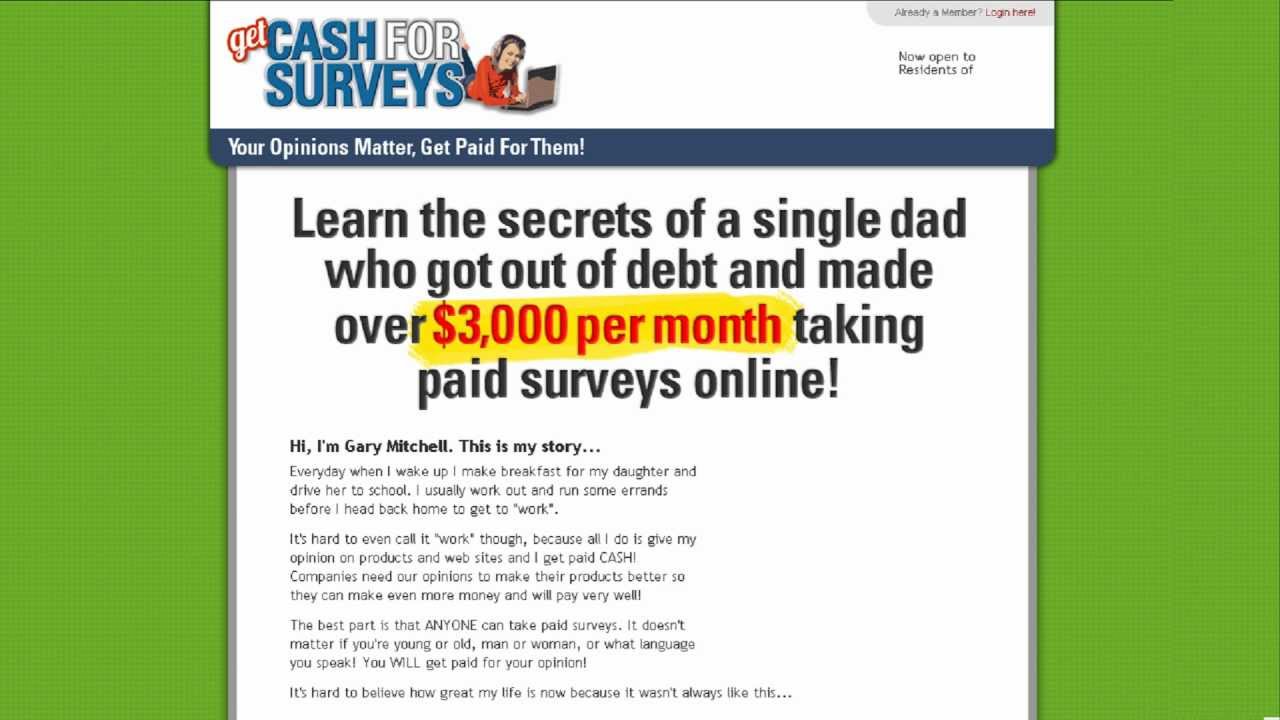 work from home jobs - how to get paid doing surveys - YouTube