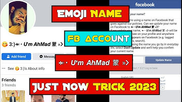 how to create emoji name fb id 2023 | emoji name facebook account 2023