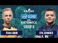 CS:GO -  Evil Geniuses vs Team Liquid [Overpass] Map 1 - Group B - IEM Katowice 2020