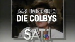 Sat.1 am 18.11.1987 - Vorschau und Anmoderation &quot;Die Colbys&quot; - Sat.1 Blick Nachrichten