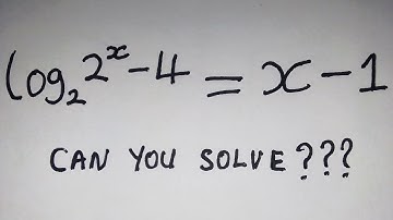 A Nice Logarithmic Equation | Math Olympiad Question