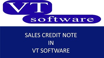 sales credit note in vt software | vt software tutorial | credit note in vt transaction #vtsoftware