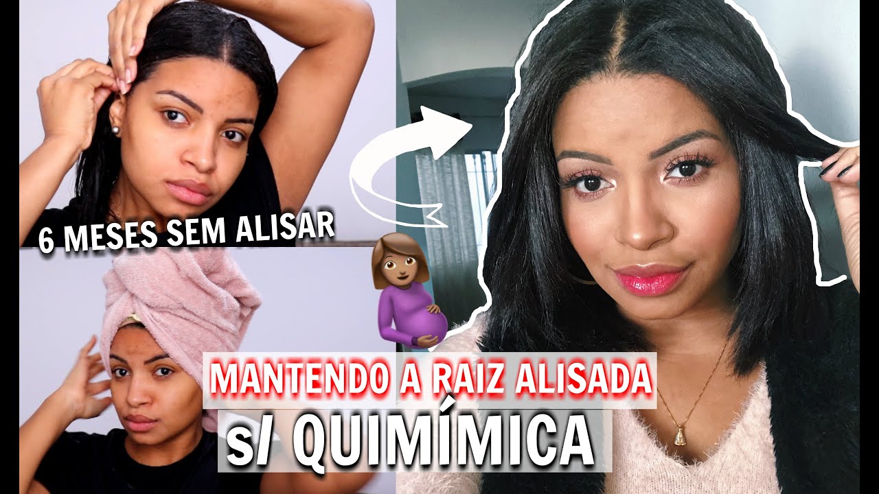 RAIZ LISINHA SEM USAR QUÍMICA - 6 MESES 😱 SEM ALISAR ✨