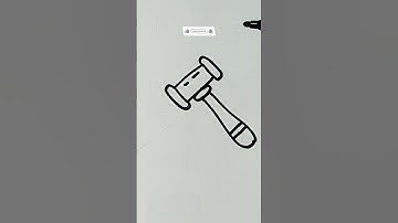 How To Draw Judge Hammer #howtodraw #kidsdrawing #shorts @theartandcraftroom