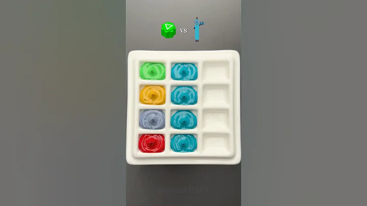 Squid Game vs Numberblocks, Guess the mixed color #satisfying #colormixing