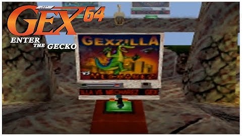 Gex 64: Enter The Gecko Nintendo 64 Walkthrough Part 12 - Gexzilla Vs. Mecharez!