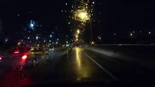 ASMR Night Drive in the Rain (No Talking, No Music) - Incheon Airport, Korea