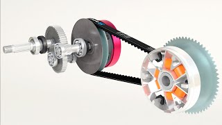 How does a scooter's CVT work?