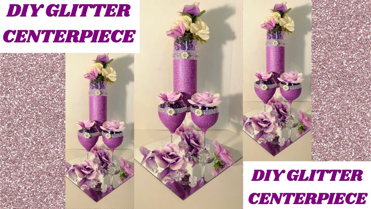 Easy DIY Glitter Vase and Centerpieces For Any Event