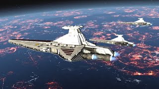 3 Venators vs 1 Imperial I class Star Destroyer - Star Wars: Empire At War Remake NPC Battle