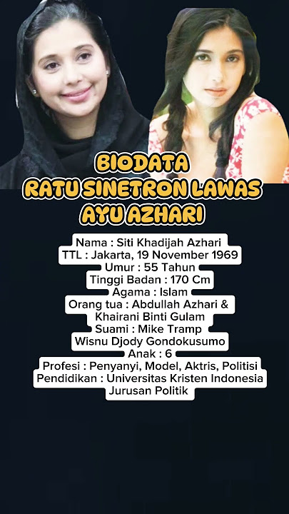 Biodata Ratu Sinetron Lawas Ayu Azhari❗#shorts #ayuazhari #biodata