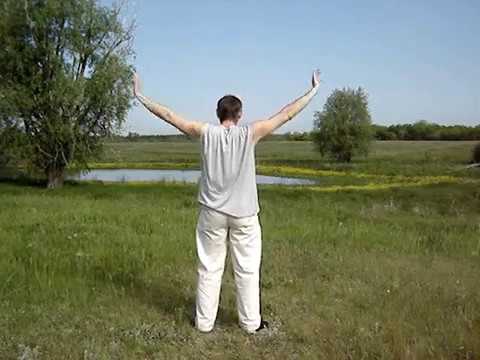 06 Спиральная Гимнастика - весь комплекс (вид сзади) 4-х кратное повторение