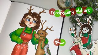 re-drawing old art // christmas edition ❄️