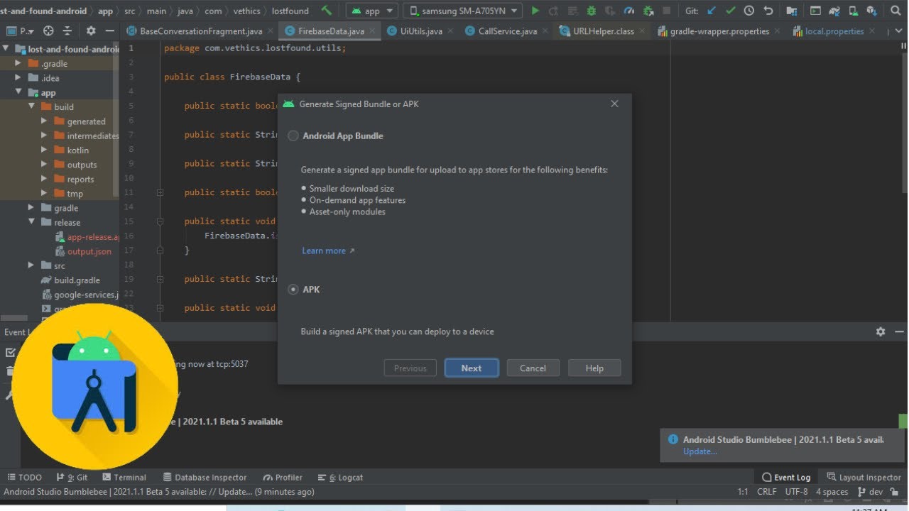 How to create signed APK in Android Studio - YouTube