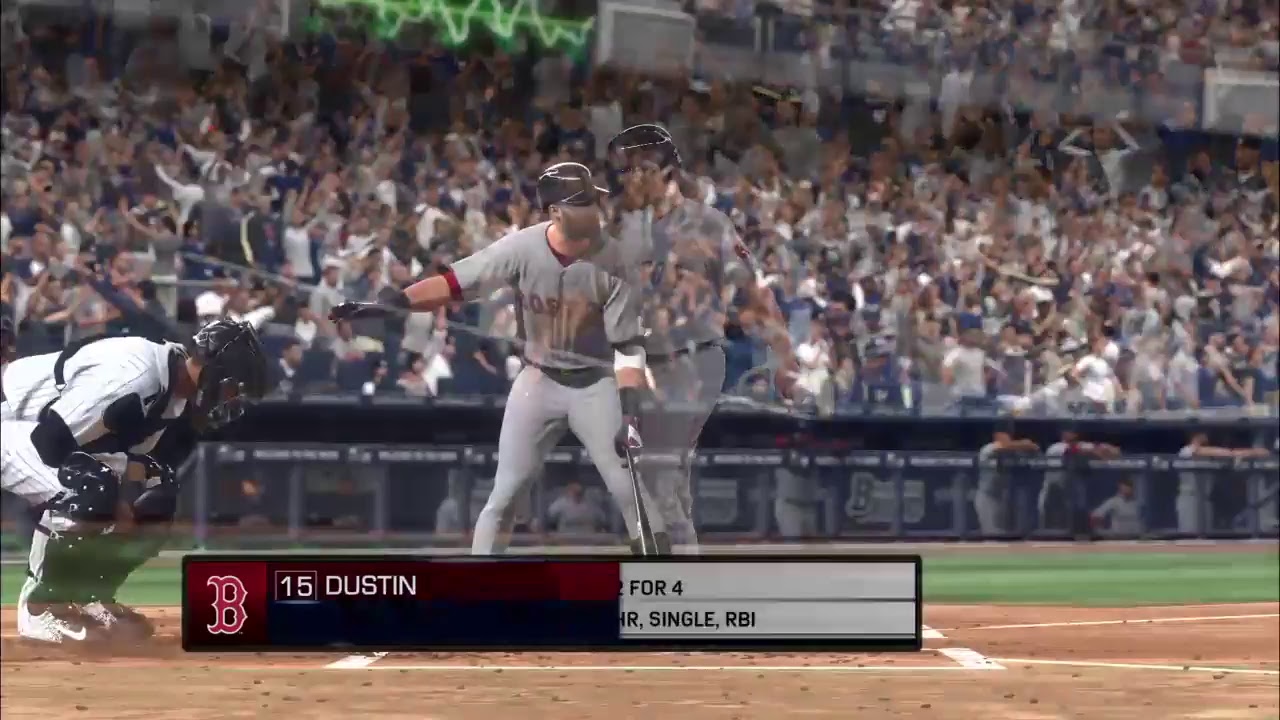 MLB17 - Big League Boston at NY, June 6th - full game. Analog hitting and pitching, button fielding.