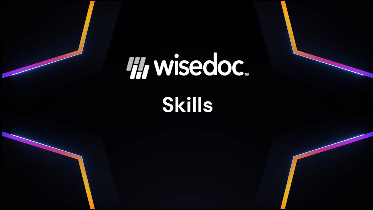 Wisedoc Editor - Skills Section - YouTube