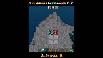 Is this Actually Diamond Magma Block ? #minecraft #shorts #diamondmagmablock