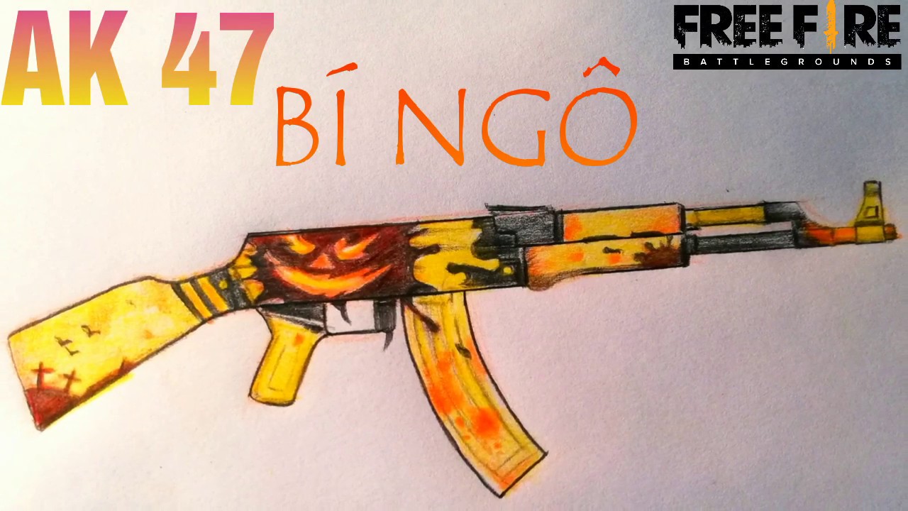 How To Draw Halloween Ak || Weapon Royale Freefire || Vẽ Ak47 Bí Ngô || -  Youtube