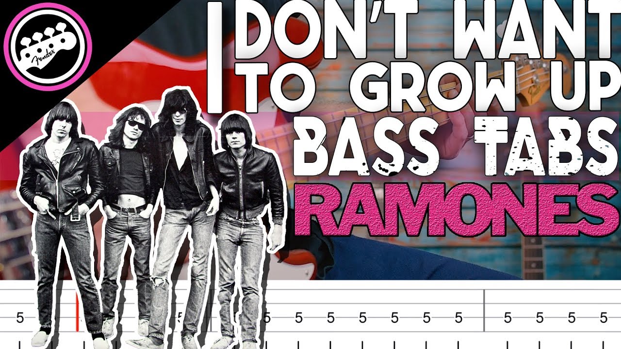 The Ramones - I Don't Want To Grow Up | Bass Cover With Tabs in the Video