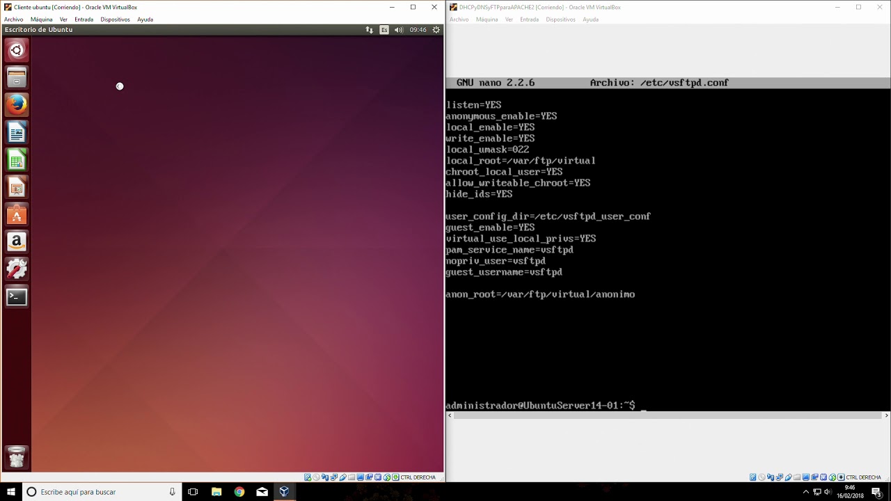 Apache + Virtual hosting + FTP + DNS + DHCP - YouTube