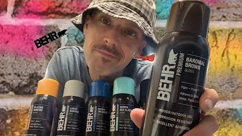 BEHR Spray Paint Review and Rundown #beginner #learnwithme #spraypaintart #otis #review #paintreview