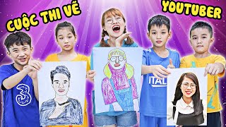 Hà Sam TV | Cuộc Thi Vẽ Anh Tony TV , Chị Thơ Nguyễn Và Chị Hà Sam - Ai Vẽ Đẹp Nhất Được 1 Triệu