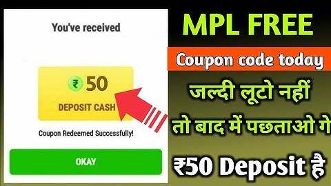mpl coupon code today !! mpl refferal code !! mpl coupon code !! Mpl