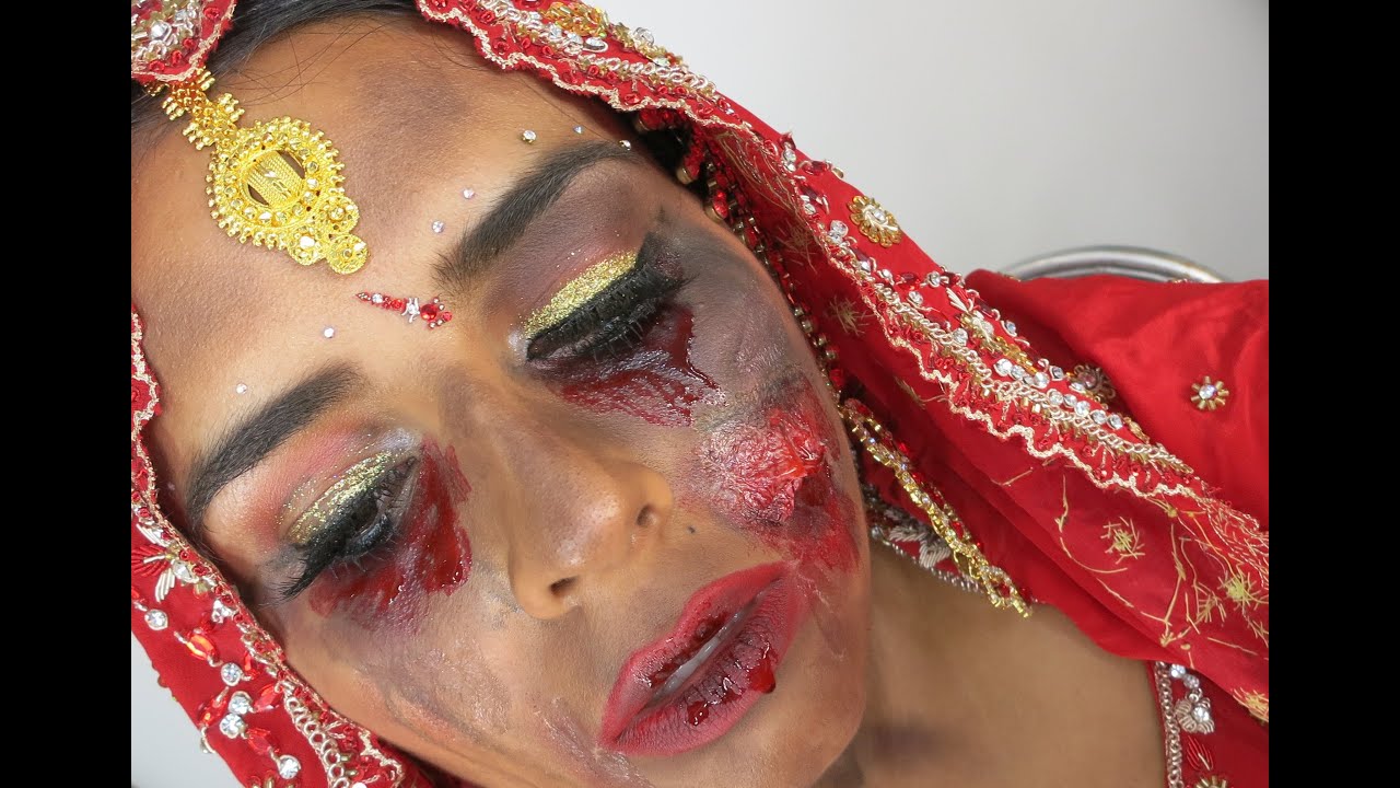 Halloween Indian Bridal Makeup Bollywood Zombie Bride YouTube