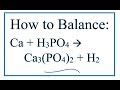 Balancing Chemical Equations with Phosphate