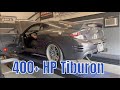 Hyundai Tiburon Turbo Project Episode 25 (WE HIT 400+ HP AT 93 OCTANE)