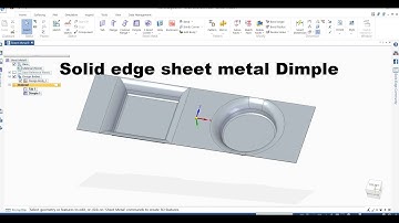 #59 Solid edge tutorial sheet metal Dimple | Dimple in  solid edge