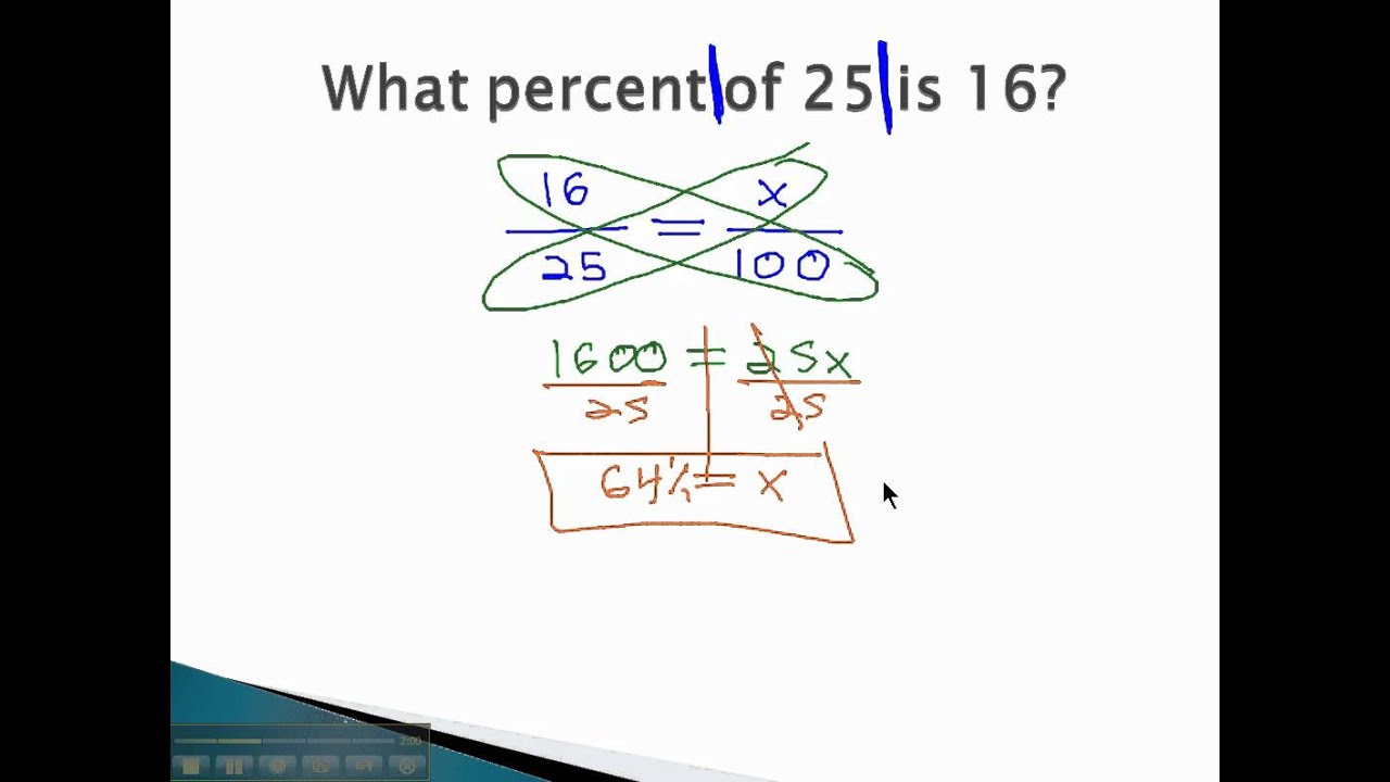 Percents and Proportions - Solve Percent Problems (proportion) - YouTube